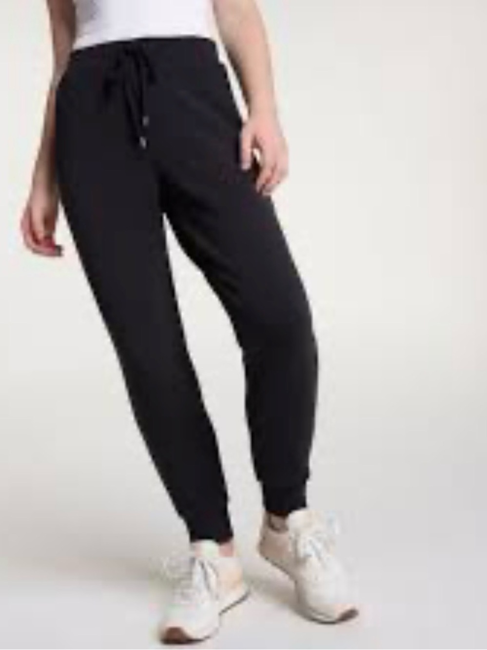 Calia Soft Scuba Fleece Cinch Jogger Pants Black Size L New